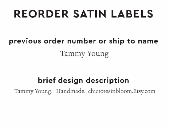 PPLR_HIDDEN_PRODUCT Reorder Previous Label Design - SATIN