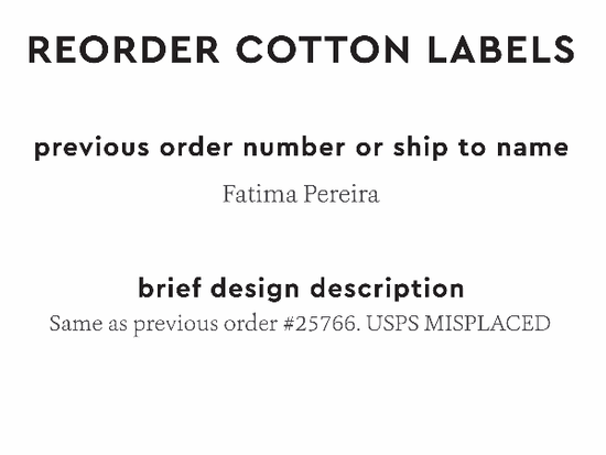 PPLR_HIDDEN_PRODUCT Reorder Previous Label Design - COTTON