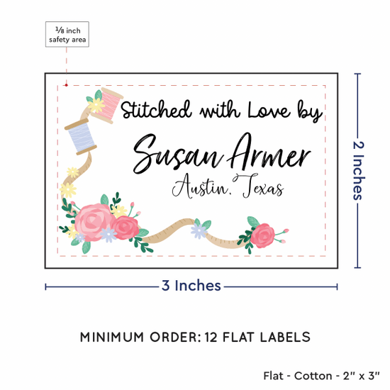 PPLR_HIDDEN_PRODUCT Thread and Flowers (2"x3" Cotton - 12 labels/set)