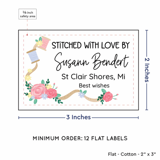 PPLR_HIDDEN_PRODUCT Thread and Flowers (2"x3" Cotton - 12 labels/set)