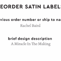 PPLR_HIDDEN_PRODUCT Reorder Previous Label Design - SATIN