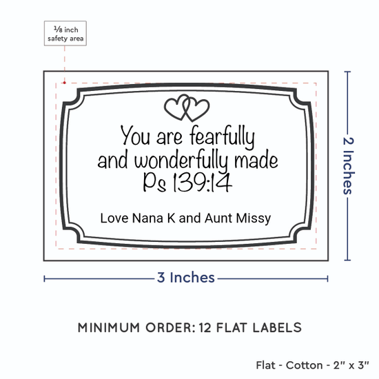 PPLR_HIDDEN_PRODUCT Frame Quote (2"x3" Cotton - 12 labels/set)