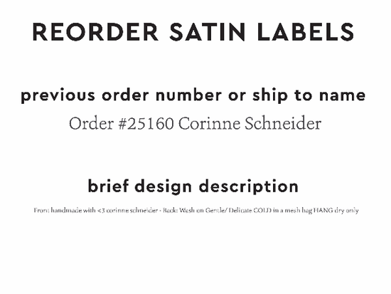 PPLR_HIDDEN_PRODUCT Reorder Previous Label Design - SATIN