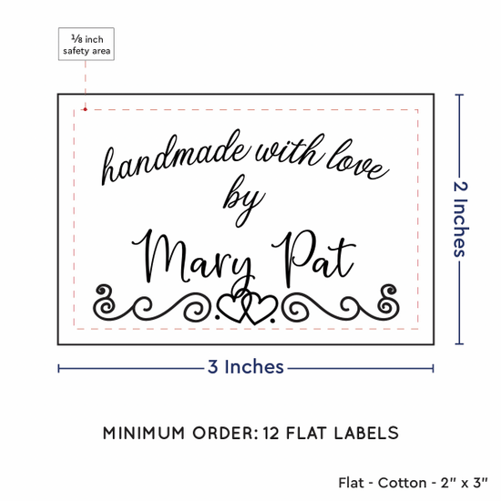 PPLR_HIDDEN_PRODUCT Double Heart Border (2"x3" Cotton - 12 labels/set)