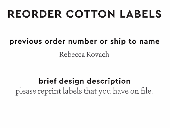 PPLR_HIDDEN_PRODUCT Reorder Previous Label Design - COTTON