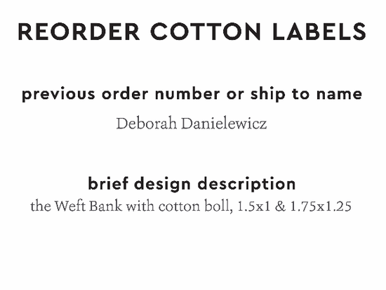 PPLR_HIDDEN_PRODUCT Reorder Previous Label Design - COTTON