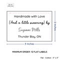 PPLR_HIDDEN_PRODUCT Large Text Only Label (2"x3"-Cotton)