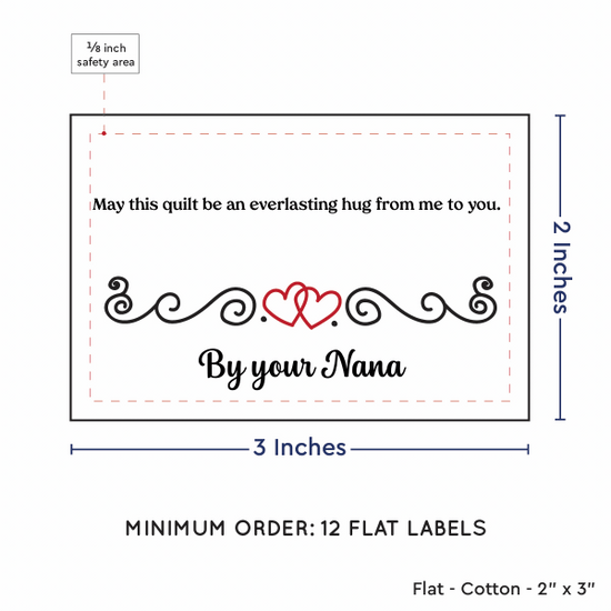 PPLR_HIDDEN_PRODUCT Double Heart Quote (2"x3" Cotton - 12 labels/set)