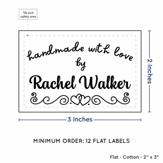 PPLR_HIDDEN_PRODUCT Double Heart Border (2"x3" Cotton - 12 labels/set)