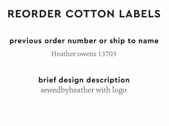 PPLR_HIDDEN_PRODUCT Reorder Previous Label Design - COTTON