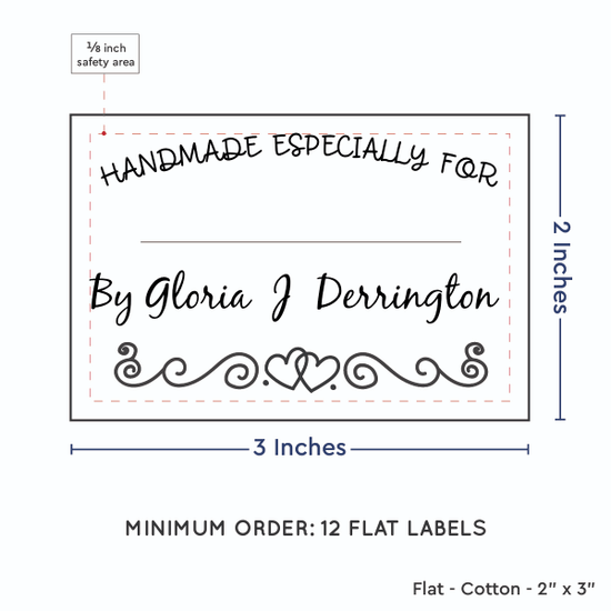 PPLR_HIDDEN_PRODUCT Double heart border with Fill in Blanks (2"x3" Cotton - 12 labels/set)