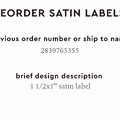 PPLR_HIDDEN_PRODUCT Reorder Previous Label Design - SATIN