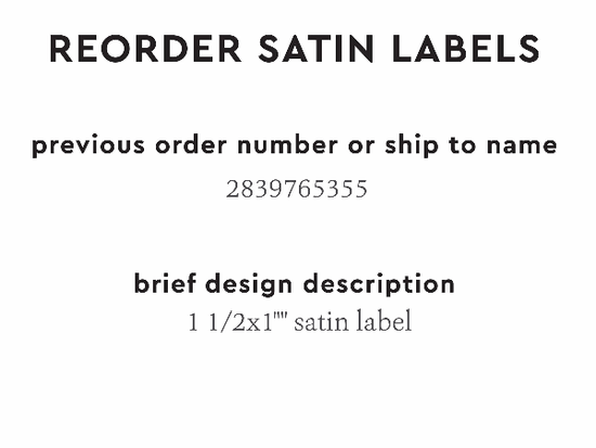 PPLR_HIDDEN_PRODUCT Reorder Previous Label Design - SATIN