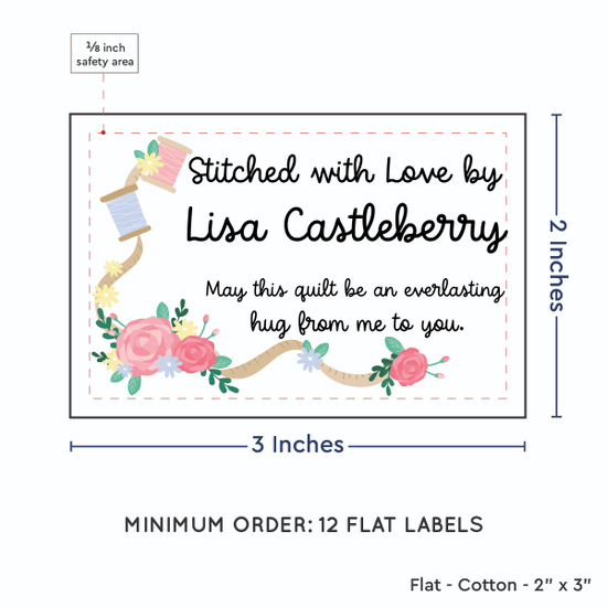 PPLR_HIDDEN_PRODUCT Thread and Flowers (2"x3" Cotton - 12 labels/set)