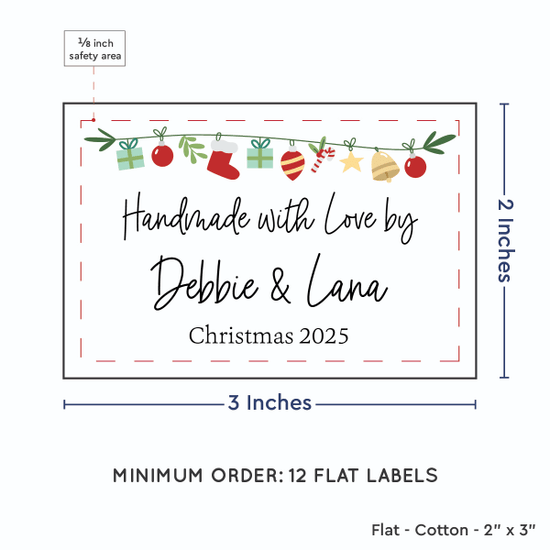 PPLR_HIDDEN_PRODUCT Christmas Garland (2"x3" Cotton - 12 labels/set)
