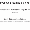 PPLR_HIDDEN_PRODUCT Reorder Previous Label Design - SATIN