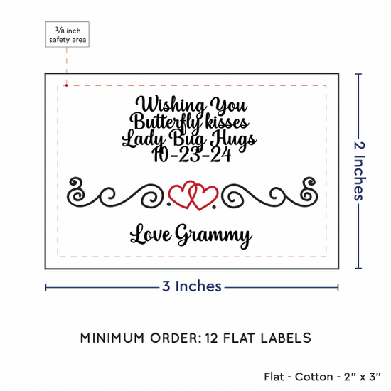 PPLR_HIDDEN_PRODUCT Double Heart Quote (2"x3" Cotton - 12 labels/set)