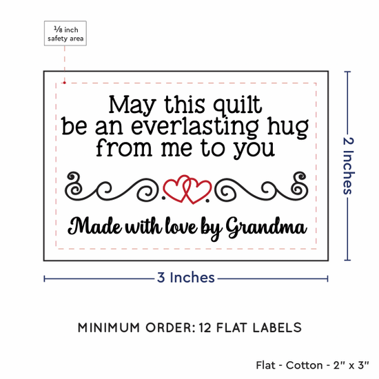 PPLR_HIDDEN_PRODUCT Double Heart Quote (2"x3" Cotton - 12 labels/set)