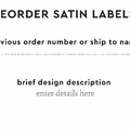 PPLR_HIDDEN_PRODUCT Reorder Previous Label Design - SATIN