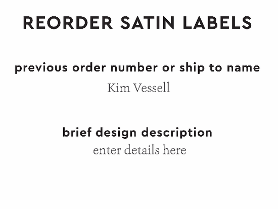PPLR_HIDDEN_PRODUCT Reorder Previous Label Design - SATIN