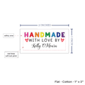 PPLR_HIDDEN_PRODUCT Rainbow Handmade with Love (2"x1"-Cotton)