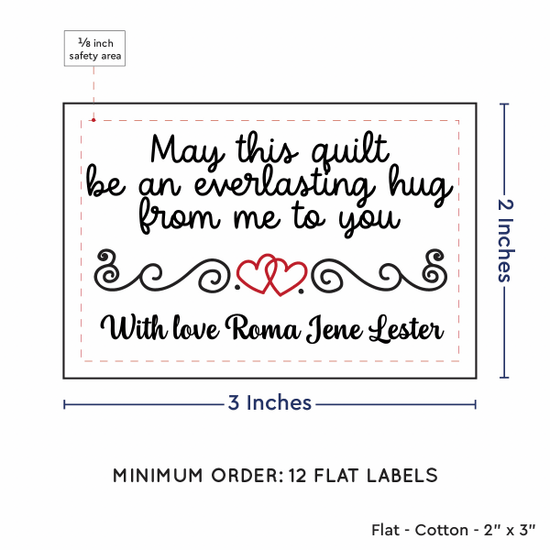 PPLR_HIDDEN_PRODUCT Double Heart Quote (2"x3" Cotton - 12 labels/set)