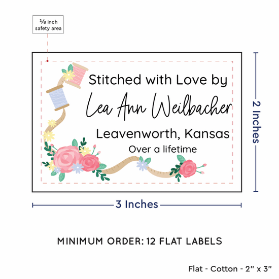 PPLR_HIDDEN_PRODUCT Thread and Flowers (2"x3" Cotton - 12 labels/set)