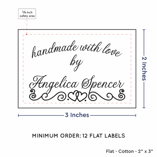PPLR_HIDDEN_PRODUCT Double Heart Border (2"x3" Cotton - 12 labels/set)