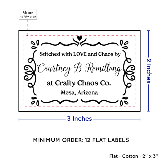 PPLR_HIDDEN_PRODUCT Swirl Accent Border (2"x3" Cotton - 12 labels/set)