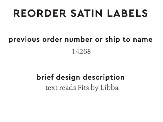 PPLR_HIDDEN_PRODUCT Reorder Previous Label Design - SATIN