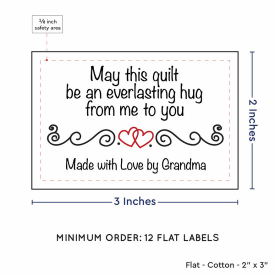 PPLR_HIDDEN_PRODUCT Double Heart Quote (2"x3" Cotton - 12 labels/set)