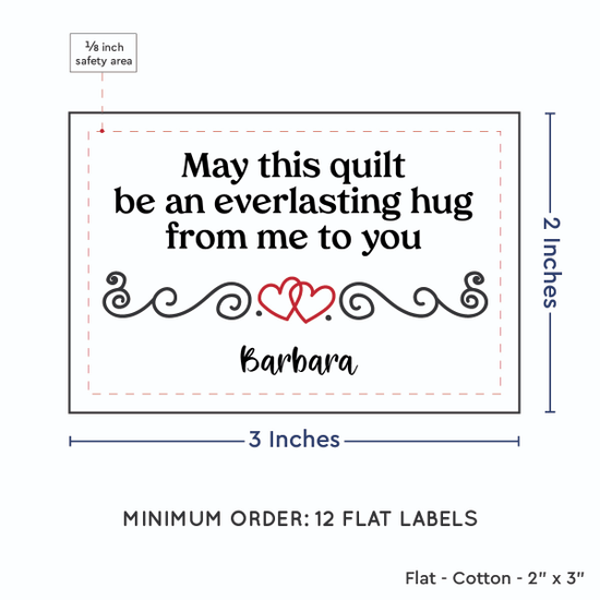 PPLR_HIDDEN_PRODUCT Double Heart Quote (2"x3" Cotton - 12 labels/set)