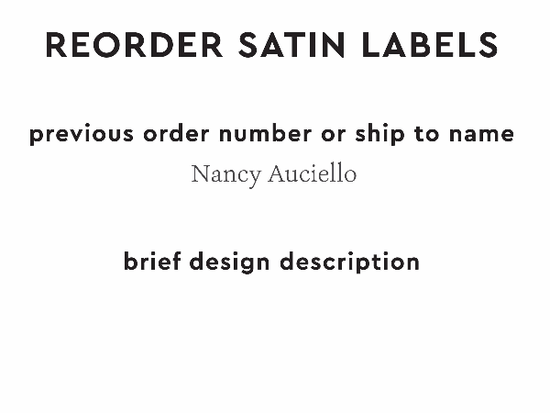 PPLR_HIDDEN_PRODUCT Reorder Previous Label Design - SATIN