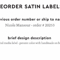 PPLR_HIDDEN_PRODUCT Reorder Previous Label Design - SATIN