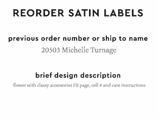 PPLR_HIDDEN_PRODUCT Reorder Previous Label Design - SATIN