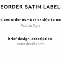 PPLR_HIDDEN_PRODUCT Reorder Previous Label Design - SATIN