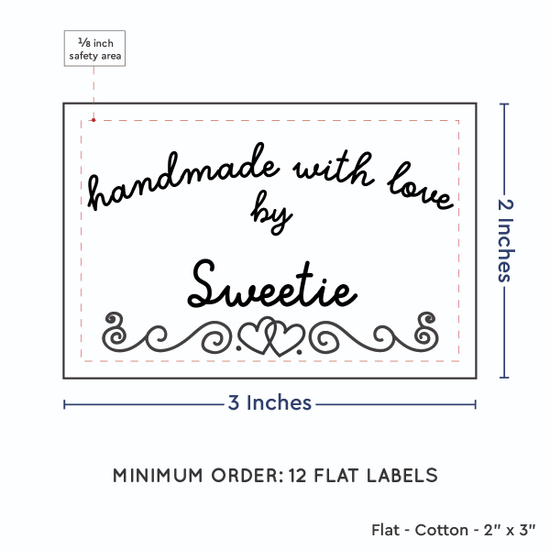 PPLR_HIDDEN_PRODUCT Double Heart Border (2"x3" Cotton - 12 labels/set)