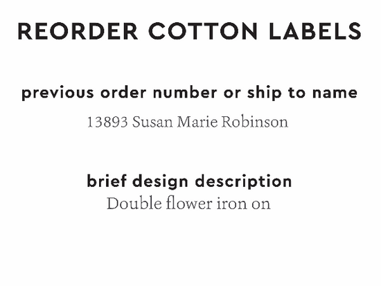 PPLR_HIDDEN_PRODUCT Reorder Previous Label Design - COTTON