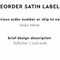 PPLR_HIDDEN_PRODUCT Reorder Previous Label Design - SATIN