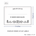 PPLR_HIDDEN_PRODUCT Double heart border with Fill in Blanks (2"x3" Cotton - 12 labels/set)