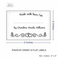 PPLR_HIDDEN_PRODUCT Double heart border with Fill in Blanks (2"x3" Cotton - 12 labels/set)