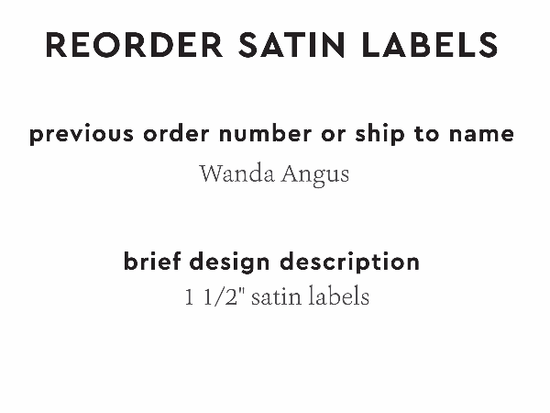 PPLR_HIDDEN_PRODUCT Reorder Previous Label Design - SATIN
