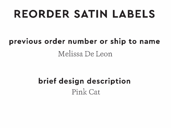 PPLR_HIDDEN_PRODUCT Reorder Previous Label Design - SATIN