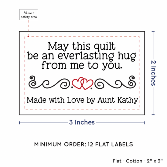 PPLR_HIDDEN_PRODUCT Double Heart Quote (2"x3" Cotton - 12 labels/set)