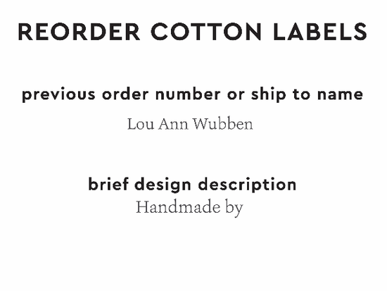 PPLR_HIDDEN_PRODUCT Reorder Previous Label Design - COTTON