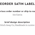 PPLR_HIDDEN_PRODUCT Reorder Previous Label Design - SATIN