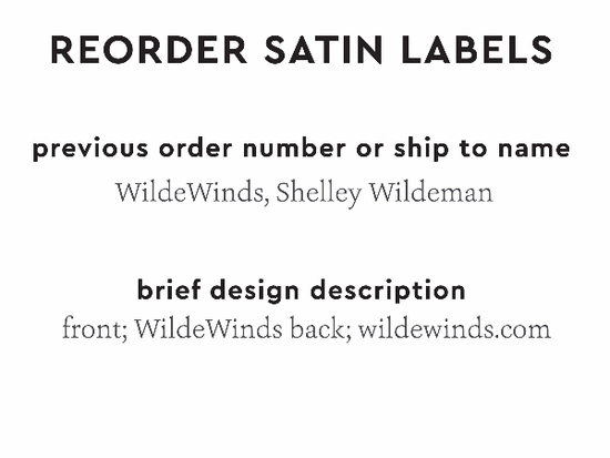 PPLR_HIDDEN_PRODUCT Reorder Previous Label Design - SATIN