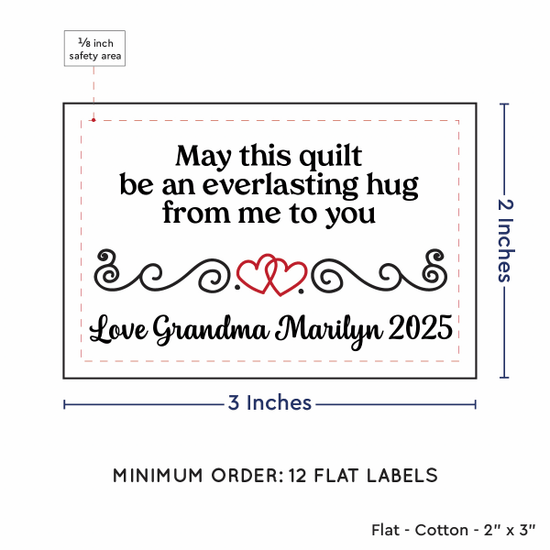 PPLR_HIDDEN_PRODUCT Double Heart Quote (2"x3" Cotton - 12 labels/set)