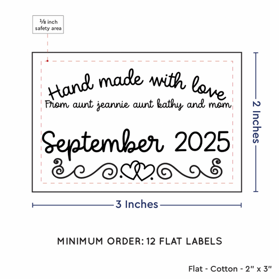 PPLR_HIDDEN_PRODUCT Double Heart Border (2"x3" Cotton - 12 labels/set)