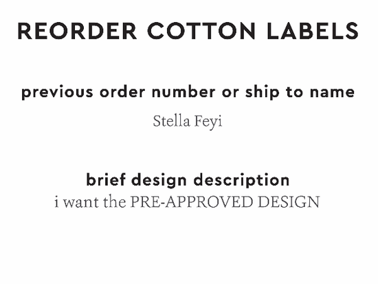 PPLR_HIDDEN_PRODUCT Reorder Previous Label Design - COTTON